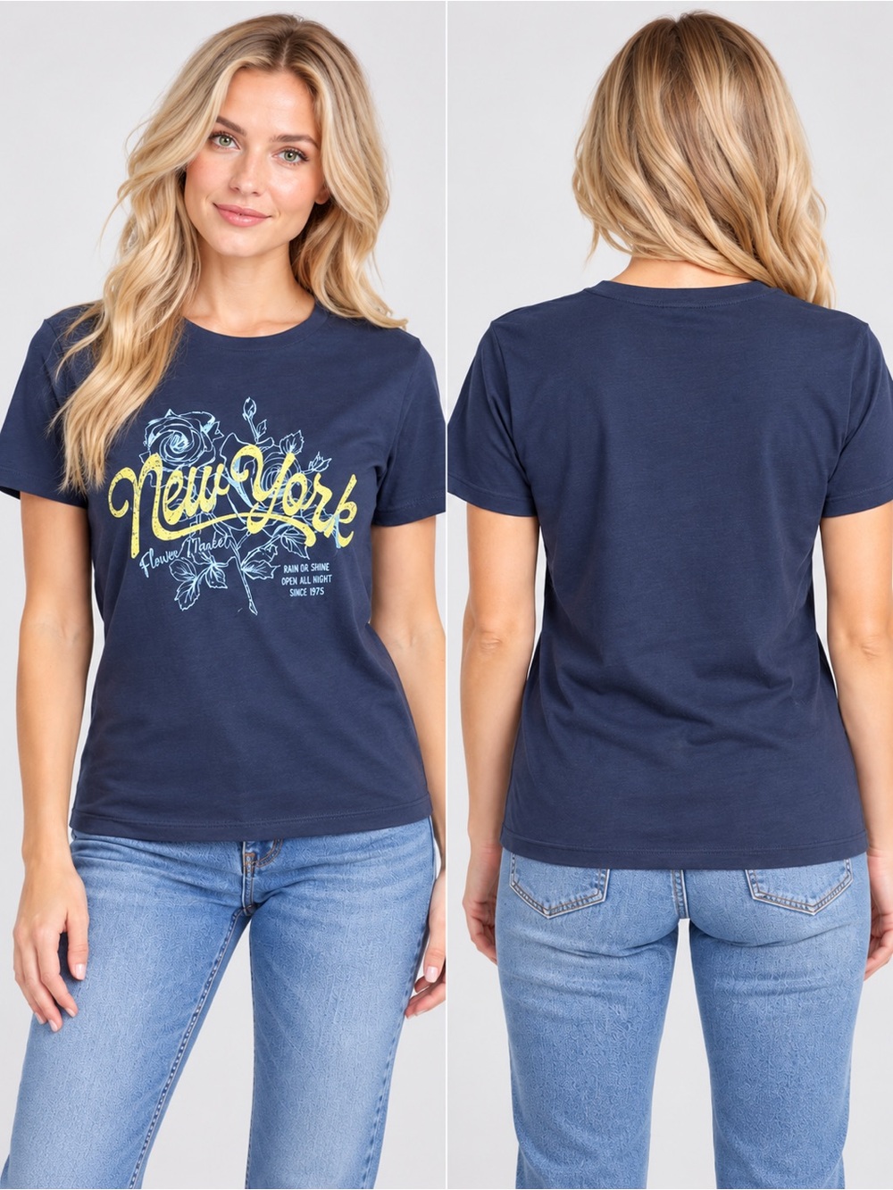 New York Graphic Tee - Navy